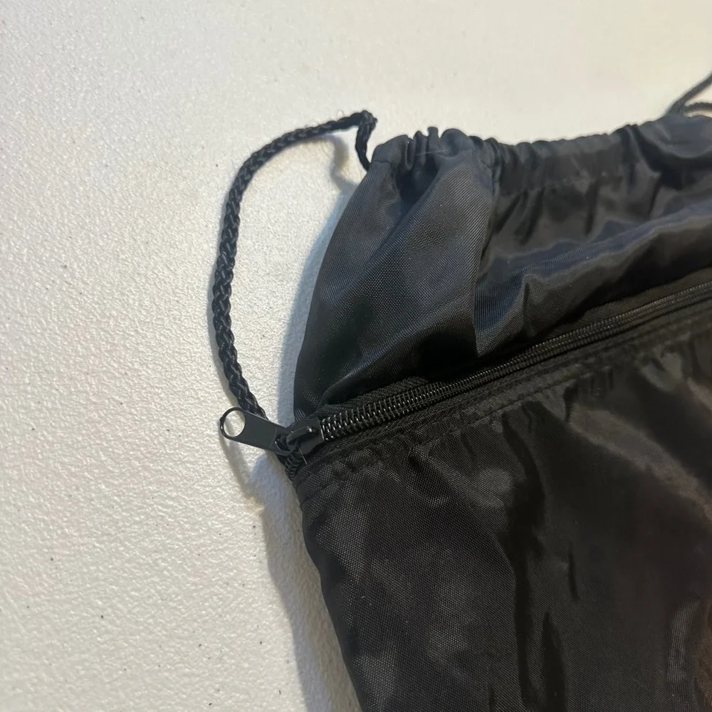 Vintage Gatorade Drawstring Bag Black Zip Cinch Sackpack Gym Outdoor Sport‎